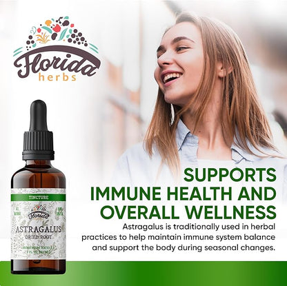 Astragalus Tincture, Organic Astragalus Extract (Astragalus membranaceus) Herbal Supplement, Non-GMO in Cold-Pressed Organic Vegetable Glycerin, 700 mg, 2 oz (60 ml)