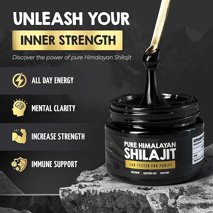 Pure Himalayan Shilajit Resin - Over 85% Fulvic Acid & Large Jar w/ 125 Servings - Probably The Purest Shilajit on The Market - US Lab Tested for Authentic Himalayan (Large Jar, Himalayan Shilajit)