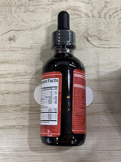 Triple Magnesium Complex Liquid Drops, Magnesium Supplement with Magnesium Glycinate, Taurate & Citrate, Calcium, Potassium, Non-GMO, Cranberry Flavor, 2 Fl OZ