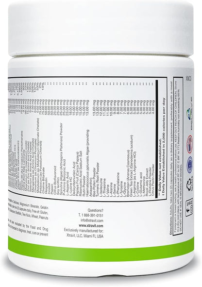 Vitamins Plus Supplement - Natural Daily Men’s & Women’s Multivitamin with Iron, Minerals, Digestive Enzymes, & Antioxidants for Energy, Brain, & Digestive Support - No Fillers, 60 Capsules
