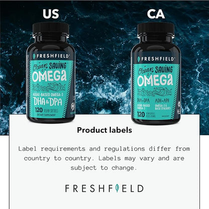 Ocean Saving Omega 3, The Fish Oil Replacement, 4-Month Supply, Sustainably Sourced, Highest Levels of DHA per Capsule (440 mg), Algae Oil, w/DPA (120 Count (Pack of 1))
