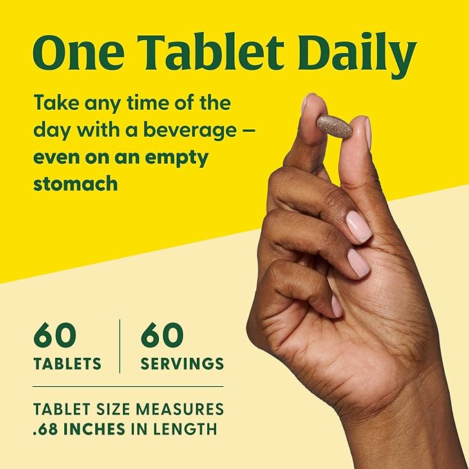 MegaFood Blood Builder - Iron Supplement Shown to Increase Iron Levels without Nausea or Constipation - Energy Support with Iron, Vitamin B12, and Folic Acid - 60 Tabs