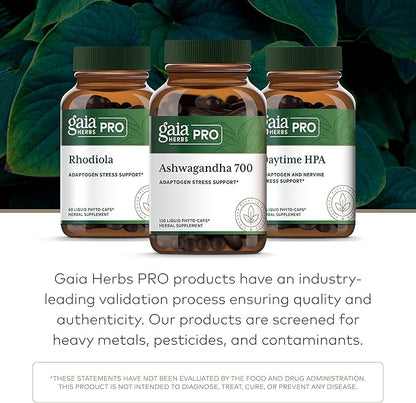 Gaia Herbs PRO Ashwagandha 700 - Healthy Immune Support Supplement* - Single-Herb Formula with Organic Ashwagandha - Vegan Gluten-Free Soy-Free - 120 Liquid Phyto-Caps (60 Servings)