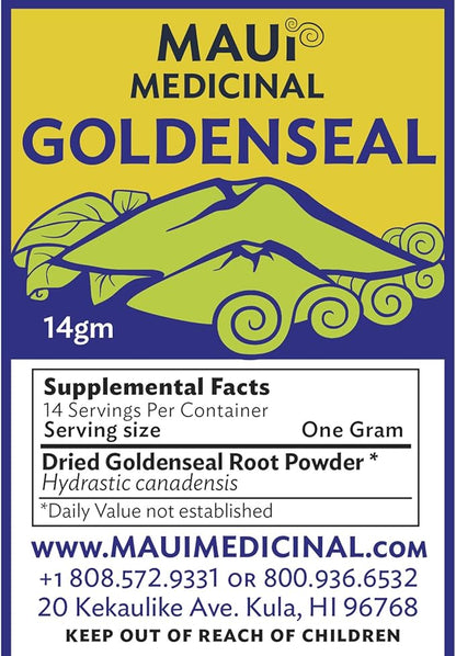 Goldenseal Root Powder **USA Grown & Packaged** 14 gm = 1/2 Ounce