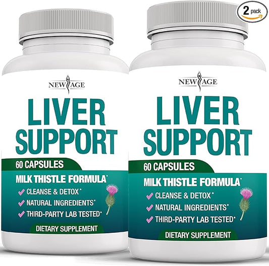 Liver Cleanse Detox & Repair - Milk Thistle Supplement - Liver Support with Choline, Artichoke Extract, Chicory & Dandelion Root Supplement - Milk Thistle Liver Detox & Liver Cleanse - 120 Count