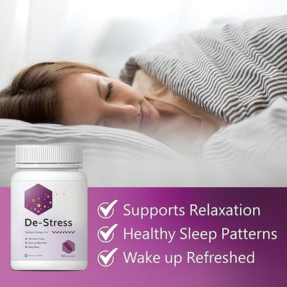 Natural Sleep & Mood Support for Adults | Melatonin-Free Calming Aid with Postbiotics, Tart Cherry & Collagen | Gut & Skin Health Supplement | 60 Capsules