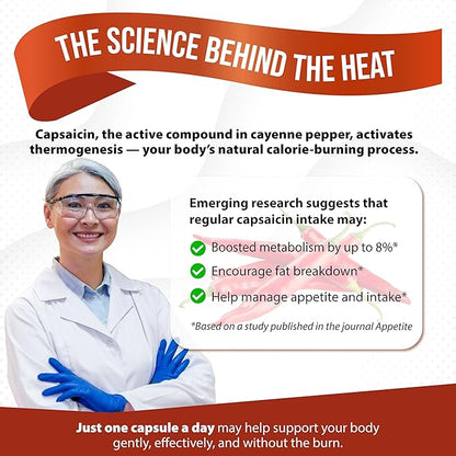 Cayenne Pepper Capsules - Ultra Complex with Cinnamon, Ginger, Cardamom, Hawthorn Berry - Support Digestion, Circulation & Overall Wellness (180 Count (Pack of 1))