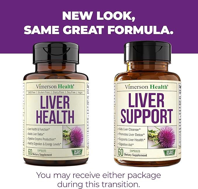 Liver Cleanse Detox & Repair Milk Thistle Supplement - Herbal Liver Support - Choline, Artichoke Extract & Chicory. Dandelion Root Supplement to Support Digestion & Promote Cellular Repair. 2 Pack