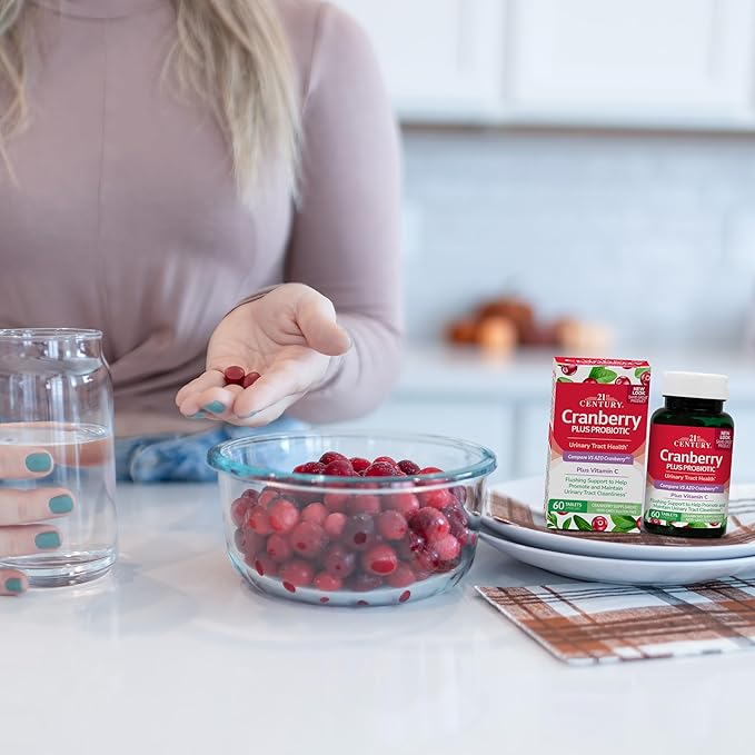 21st Century Cranberry Plus Probiotic Tablets, 60 Count