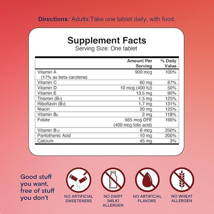 One A Day Daily Essentials, Multivitamin for Women & Men, Supports Healthy Brain and Muscle Function and Immune Health, Adult Multivitamin with Vitamin D, E and Vitamin B12, 150 Count