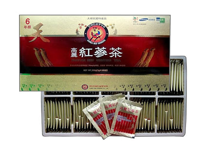 TG153 Korean Red Ginseng Instant Tea 3g x 100 Sachet,Coffee Alternative, Korean Red Ginseng root extract sweet tea