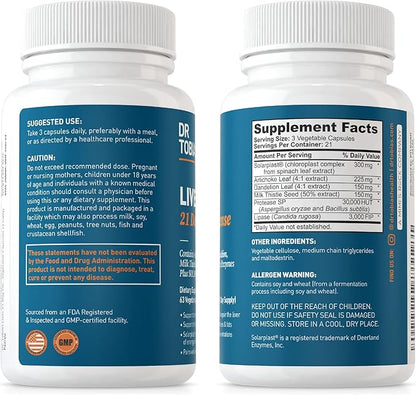 Dr. Tobias Omega 3 Fish Oil & Liver 21 Day Cleanse Supports Heart, Brain, Immunity & Lung Health with Absorbable Oil Supplements, Solarplast, Artichoke, Milk Thistle & Dandelion Extract