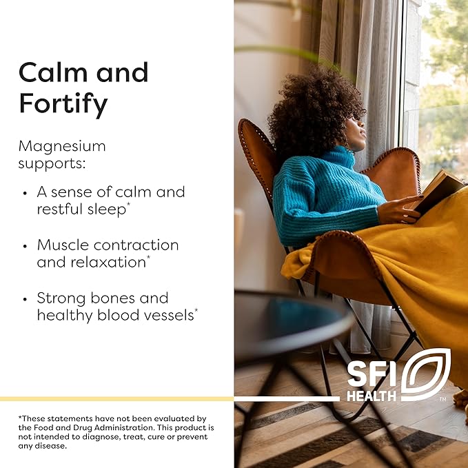 Klaire Labs Magnesium Glycinate Complex - Chelated Magnesium Blend for Optimal Absorption - Supports Healthy Bones, Muscles & Energy Levels - Gentle on Digestion (100 Capsules)