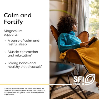 Klaire Labs Magnesium Glycinate Complex - Chelated Magnesium Blend for Optimal Absorption - Supports Healthy Bones, Muscles & Energy Levels - Gentle on Digestion (100 Capsules)