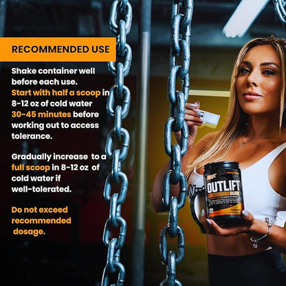 Nutrex Outlift Burn Pre-Workout Supplement for Energy, Focus & Endurance | Metabolyte, L-Citrulline, Beta-Alanine & Caffeine | Thermogenic Formula for Performance (22 Servings, Florida Crush)