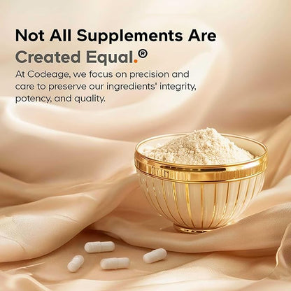 Codeage Clearface Pantothenic Acid, Niacin Supplement, Vitamins A, C, D3, E, Probiotics, Zinc, Riboflavin, Thiamin, L-Lysine HCL & Omega-3, Niacinamide, Skin Botanical Blend - Non-GMO - 90 Capsules
