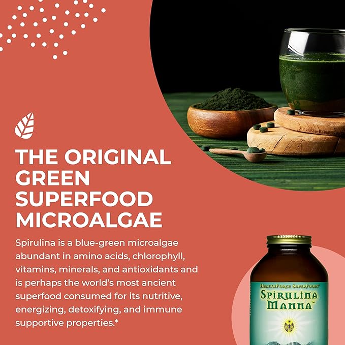 HealthForce SuperFoods Spirulina Manna - Tablet - 400 Vegan Tablets