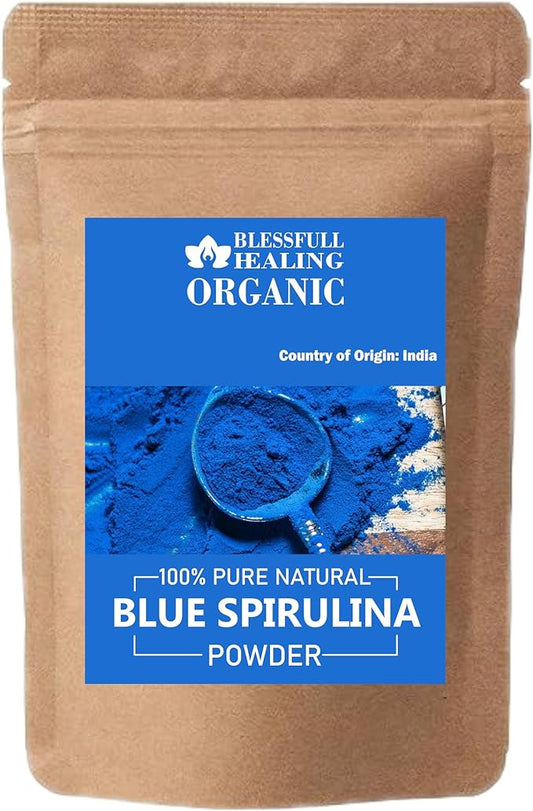 Organic Blue Spirulina Powder 100% Pure Natural 2 oz / 60 Gram