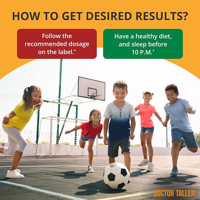 Doctor Taller Kids - Kids Multivitamins, Toddler Vitamins - Support Bone Strength, Enhanced Immunity with Calcium, Multivitamins for Ages 2 to 9 - Grape Flavor - 90 Vegan Chewable Tablets | 2 Pack