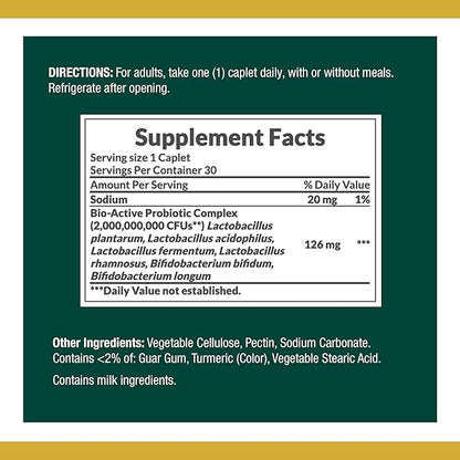 Nature's Bounty Controlled Delivery Probiotic, Dietary Supplement, Advanced Support for Digestive, Intestinal and Immune Health, 30 Caplets