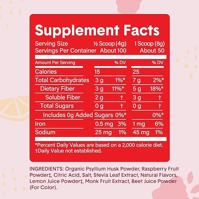 Bellway Super Fiber Powder + Fruit, Raspberry Lemon Super Fiber Powder + Collagen, Watermelon