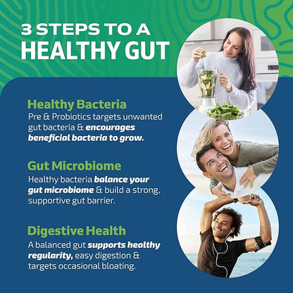Omega 3 Fish Oil and Probiotic Capsules | Triple Strength EPA & DHA Omega 3 Burpless Softgels Plus Probiotic & Prebiotic Capsules for Gut Health & Immune Support | 60 Servings Each