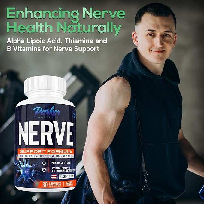 Alpha Lipoic Acid 600mg, Nerve Support Supplement Enriched with Thiamine, Curcumin, Ginger Root, and Vitamin B6, B12 All in One | Vegan Neuro Health Supplement, Lab Tested, 30 Capsules