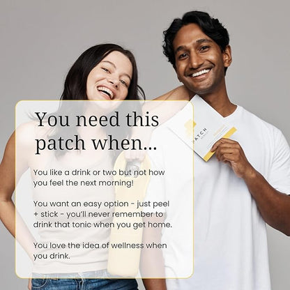 Recover Patch - 30 Topical Patches for a Night Out with Glutathione & Milk Thistle Extract for Pre & Post Party Recovery Relief Transdermal Skin Support