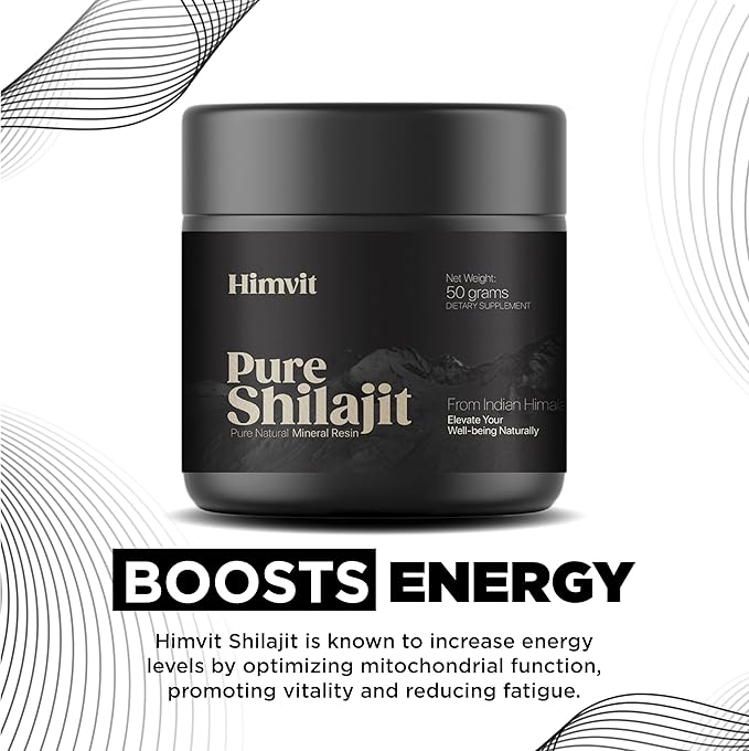 Pure Himalayan Organic Shilajit Resin with Lab Report Super high Potency for Men & Women Fulvic Acid & Trace Minerals Humic Acid Supplement Resin| Supports Energy, Metabolism & Immunity| 50 Grams