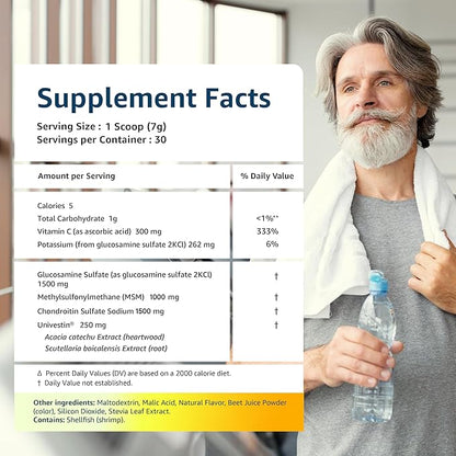 Univera RegeniCARE Canister, Glucosamine, Chondroitin, MSM, Univestin, Restores Cartilage, Supports Joint Comfort + Mobility + Flexibility, FSA HSA Eligible with 30-Day Supply (Lemon Flavor)
