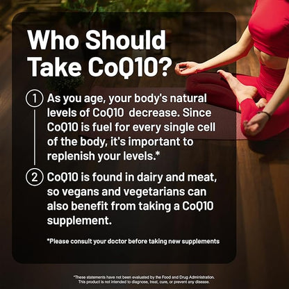 NatureWise CoQ10 100mg Softgels, High Absorption Coenzyme 10 with BioPerine Black Pepper - Antioxidant for Heart Health + Cellular Energy - Vegan, Non-GMO, Gluten-Free - 90 Count[3-Month Supply]