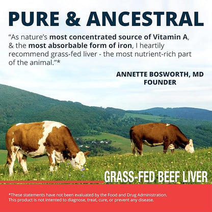 Dr. Boz - Beef Liver Capsules, 30 Servings - 4500mg Cow Liver - Energy, Immunity, & Health - Vitamin A, B12, Zinc, & Iron Supplement - Grass Fed & Pasture Raised Cows - Made in The USA - Self Care