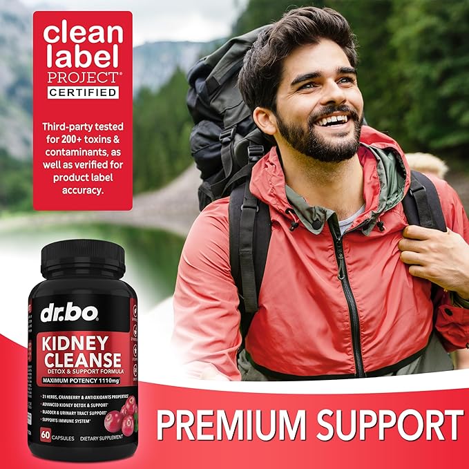 Kidney Cleanse & D Mannose Supplements - Kidney Detox Support Supplement, D-Mannose 500mg 1000mg Capsules - DMannose & Natural Cranberry to Support Kidneys, Bladder & Urinary Tract Health Supplements