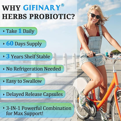 Probiotics for Women and Men, 300 Billion CFU, 24 Strains Probiotics with 15 Organic Herbs probiotics Blend, Probiotic Supplement for Digestive Gut Immune & Whole-Body Health -6 Month Supply