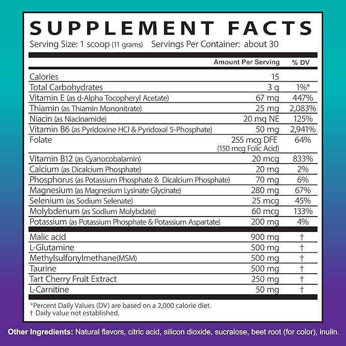 Zipfizz Muscle Recovery Drink Mix: Enhance Performance with Vitamins, Minerals, and Amino Acids for Rapid Muscle Repair and Recovery - Includes L-Glutamine, Tart Cherry Extract, L-Carnitine