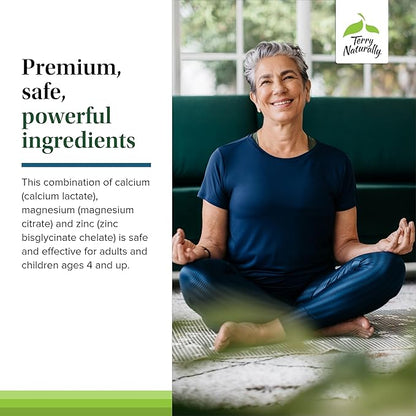 Terry Naturally Muscle Relax - Supplement to Support Nervous System, Muscle Relaxation & Sleep - Muscle Relaxant Supplement with Calcium, Magnesium & ZInc - Respiratory Health Aid - 60 Capsules