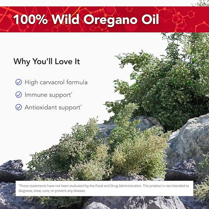Physician's Strength OregaWild - 30 mL - 100% Wild Oregano Oil - 432 Servings