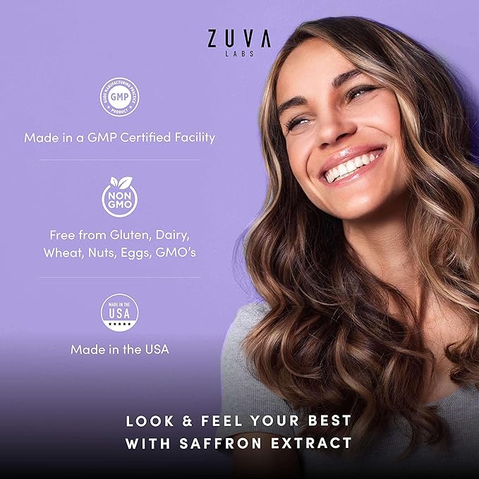 Ultra6 Saffron Supplements - 100% Pure Saffron Extract Capsules and Mood Enhancer for Women and Men - Natural Supplement for Eye Health (90 Servings)