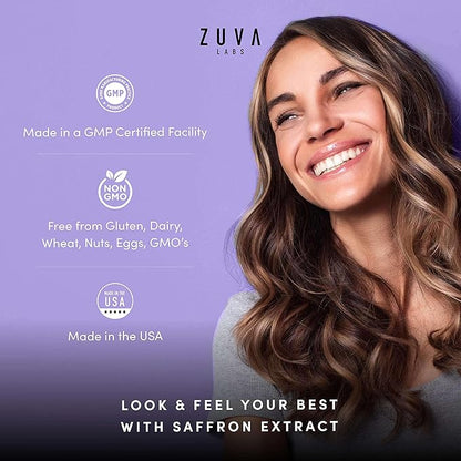 Ultra6 Saffron Supplements - 100% Pure Saffron Extract Capsules and Mood Enhancer for Women and Men - Natural Supplement for Eye Health (90 Servings)