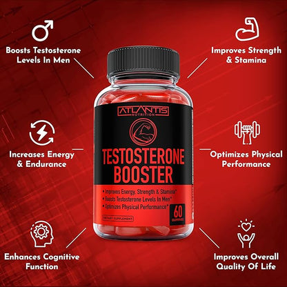 Atlantis Nutrition Keto Apple Cider Vinegar 60 Gummies + Testosterone Booster 2-Pack (120 Gummies)