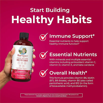 Multivitamin for Women, Men & Kids by MaryRuth's | Liquid Morning Multivitamin | Mens, Womens Vitamins | Vitamin A C D E B6 B12 Biotin Zinc | Beauty | Vegan | Non-GMO | Gluten Free | 15 Servings