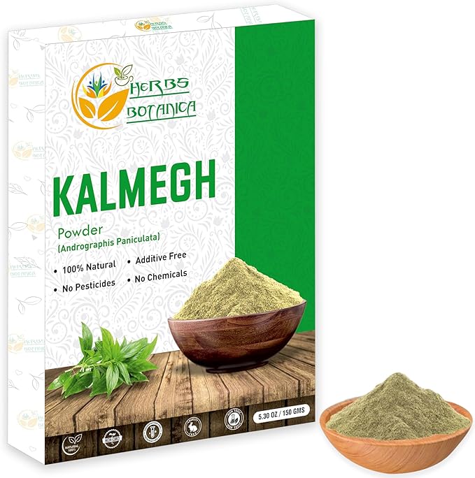 Kalmegh Powder 100% Pure Andrographis Paniculata (Green Chiretta Herb) for Herbal Use – Finely Ground Andrographis Powder 5.3 oz Pack