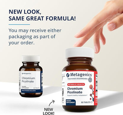 Metagenics Chromium Picolinate - Bioavailable Chromium for Metabolism Support* - Essential Trace Mineral - Non-GMO - Vegetarian - Gluten-Free - 60 Count