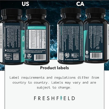 Ocean Saving Omega 3, The Fish Oil Replacement, 2-Month Supply, Sustainably Sourced, Highest Levels of DHA per Capsule (440 mg), Algae Oil, w/DPA. 60 Count