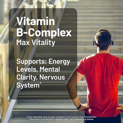 NatureWise Vitamin B Complex for Women and Men - with Folic Acid Biotin B1 B2 B3 B6 B12 - Support Cellular Energy & Mental Clarity - Gluten & Dairy Free, Non-GMO - 150 Softgels[5-Month Supply]