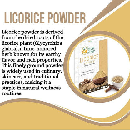 Licorice Powder 100% Pure & Natural Licorice Root Powder for Herbal Tea, Skin Care, & DIY Beauty Natural Licorice Root Supplement 5.3 oz Resealable Pack