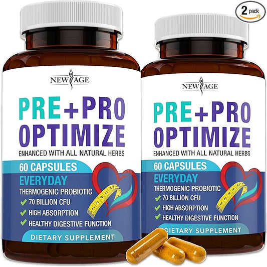 Pro Optimize Probiotics for Women, Menopause, 70 Billion CFU, Digestive Health - Relief for Bloating, Hot Flashes, Joint Support, Night Sweats - Gut Health & Metabolism - Dong Quai (120 (Pack of 2))