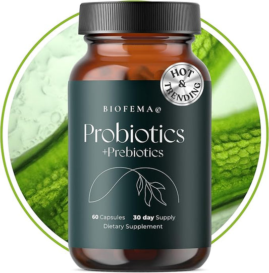 Targetted Delivery Probiotics + Prebiotic for Women - Probiotics for Digestive, Gut Health and Body Balance- 40 Billion CFUs - 4 Highly Researched Good Bacteria Strains - 60 Vegan Capsules