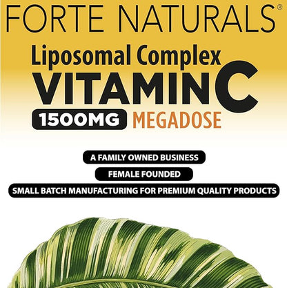 High Dose Vitamin C 1500mg Liposomal C Complex Supplement with Sunflower Lecithin Capsules Supplements Clogged Milk Sunflower Lecithin 180 Capsules Celebration Vitamins