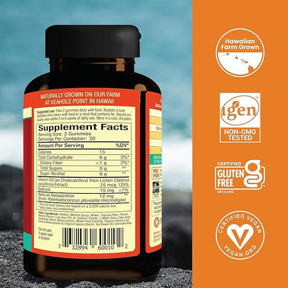 Nutrex BioAstin Astaxanthin Gummy + Pure Hawaiian Spirulina 500 mg Tablets 200 Count | Bundle